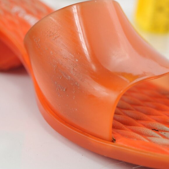 Melissa Opening Ceremony Womens Ladii Sandal Size 7 Coral Slide Mule Block Heel - Picture 11 of 12